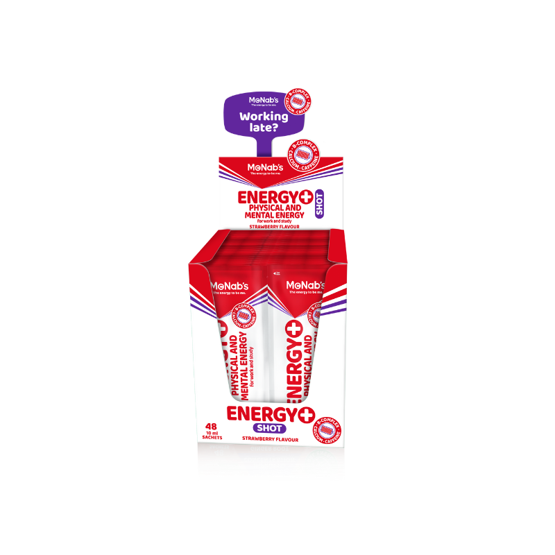 McNab's - ENERGY + SHOT STRAWBERRY (10 ML SACHET, BOX OF 48)