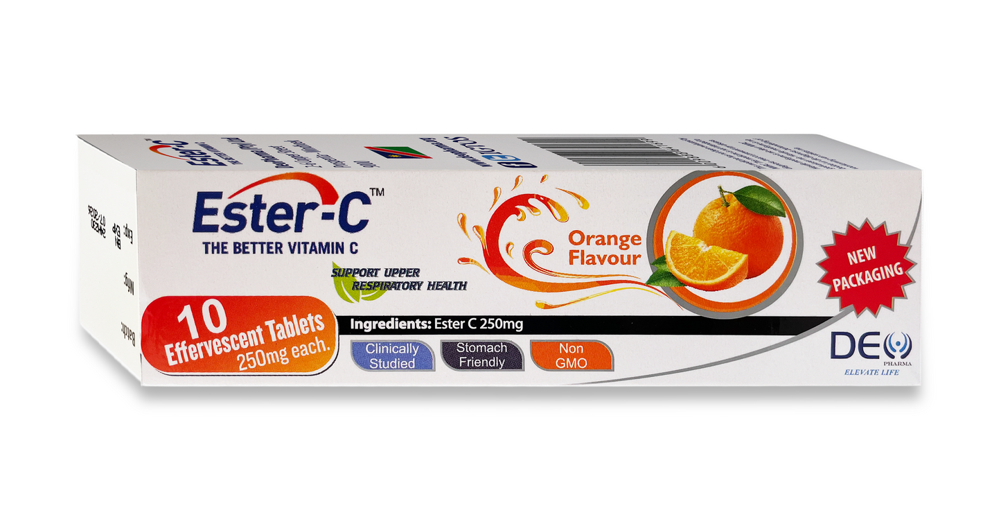 ESTER C Fizzie tabs 10s (Orange flavour)