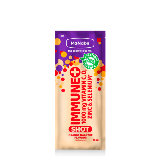 McNab's Immune + shots with Vit C 1000mg,D, Zinc & selenium 15ml 48’s