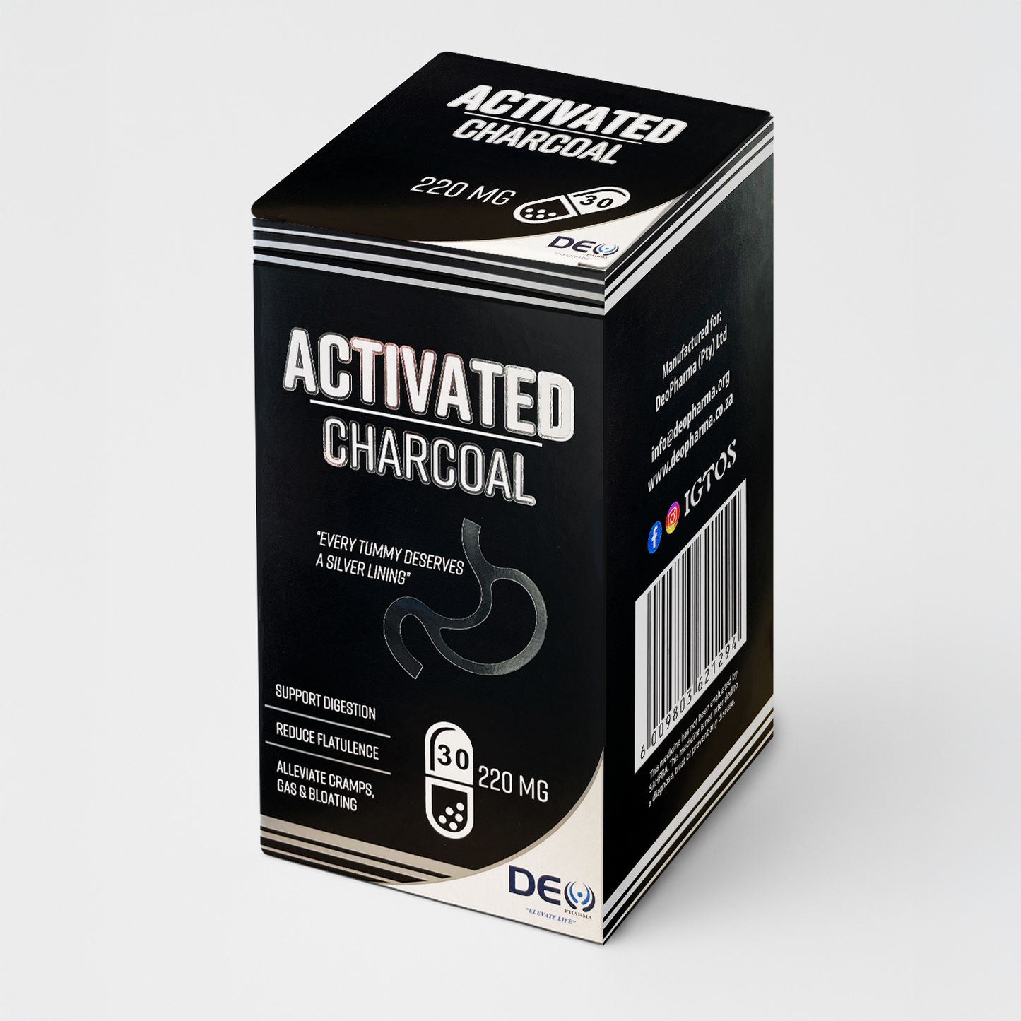 DeoPharma - ACTIVATED CHARCOAL