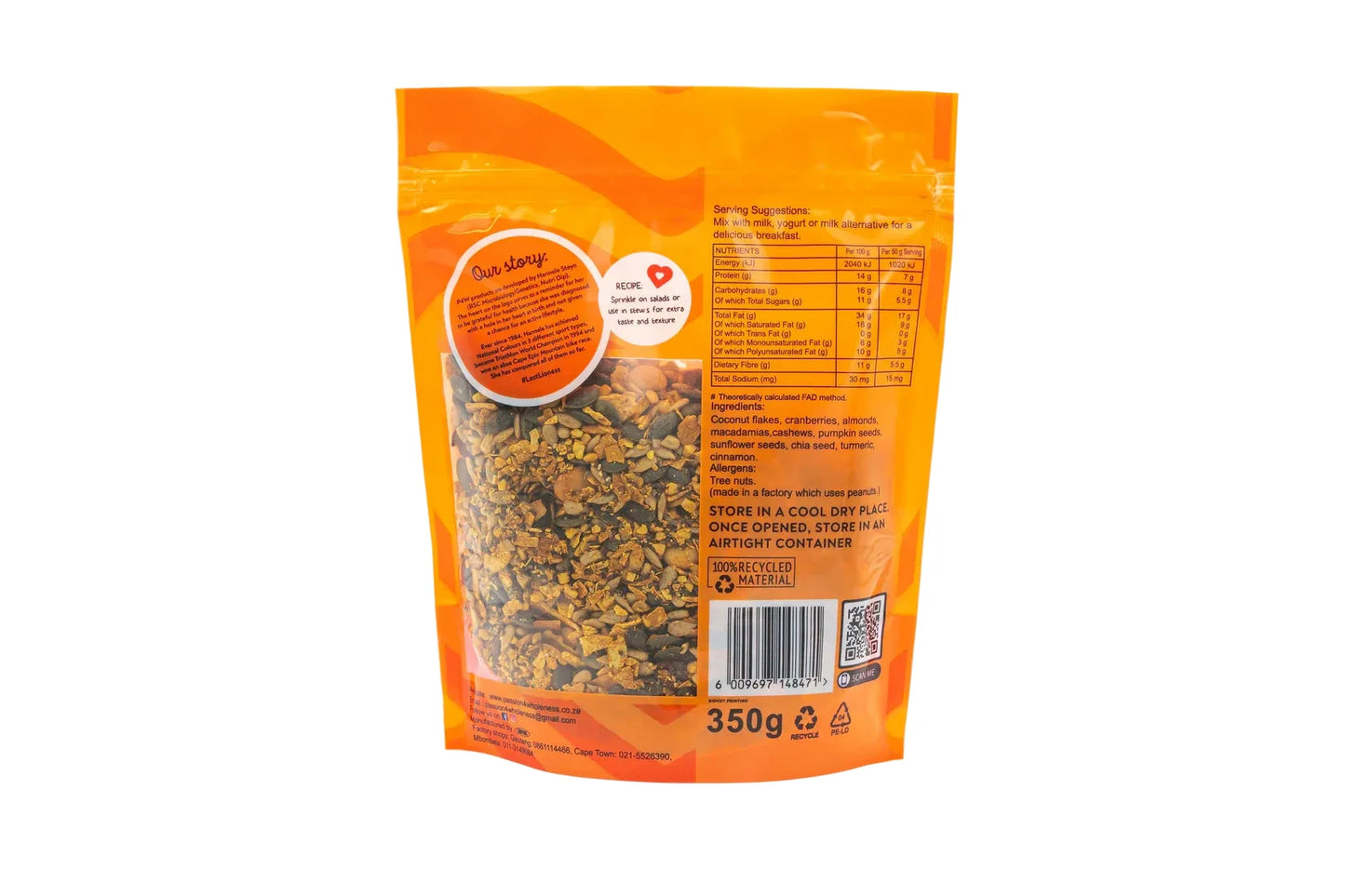 Carb Conscious Crunchy Muesli – Cinnamon and Turmeric 350g