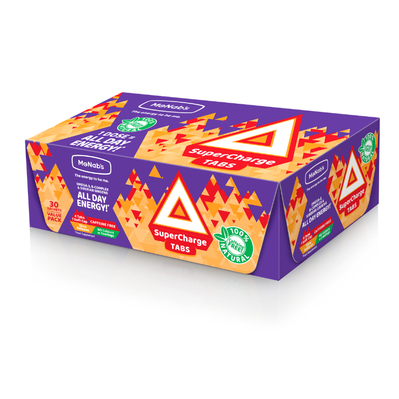 McNab's Supercharge Tabs box of 36 satchets