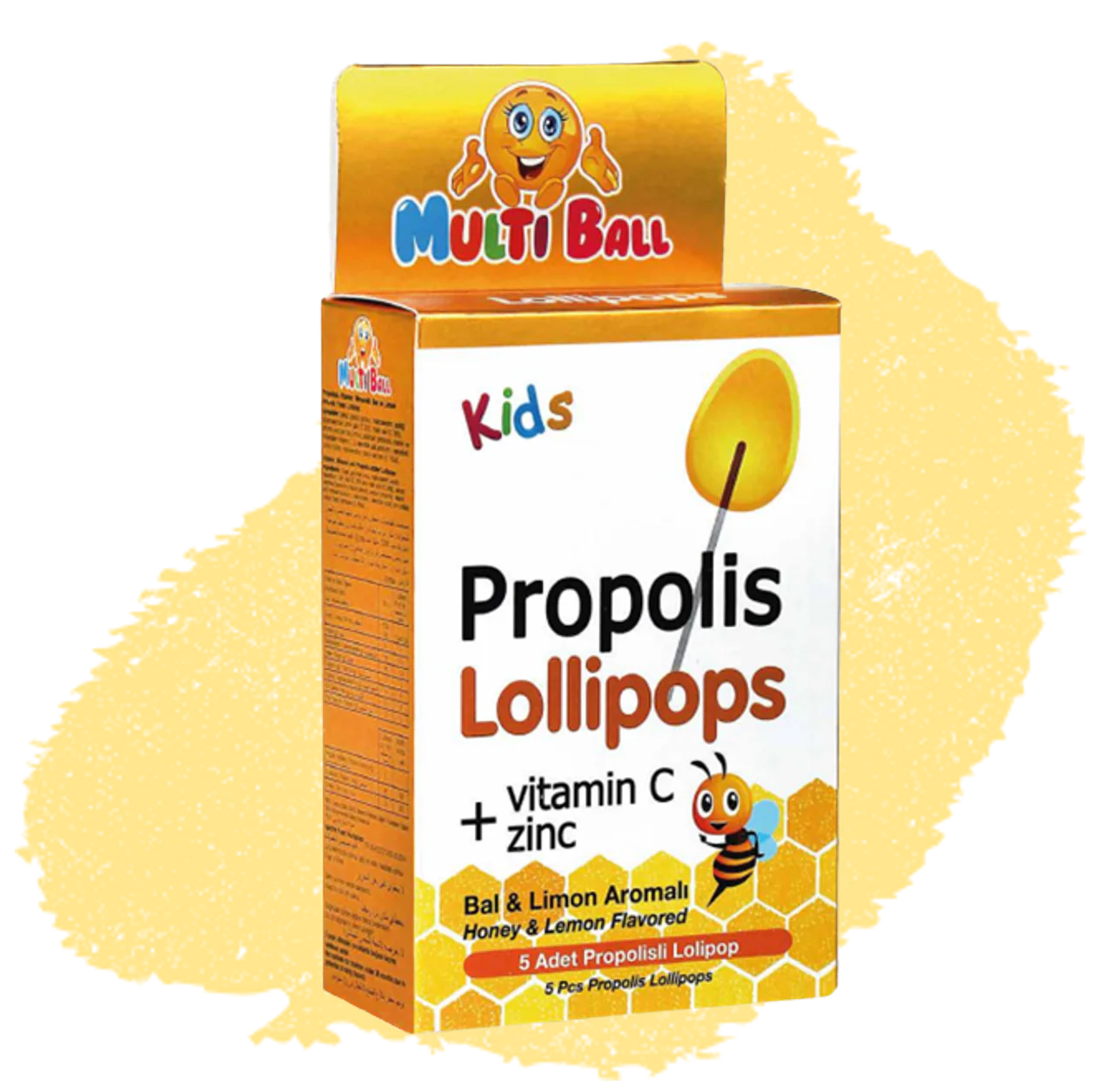 MultiBall Supplement Support Lollipops – Honey & Lemon Flavour