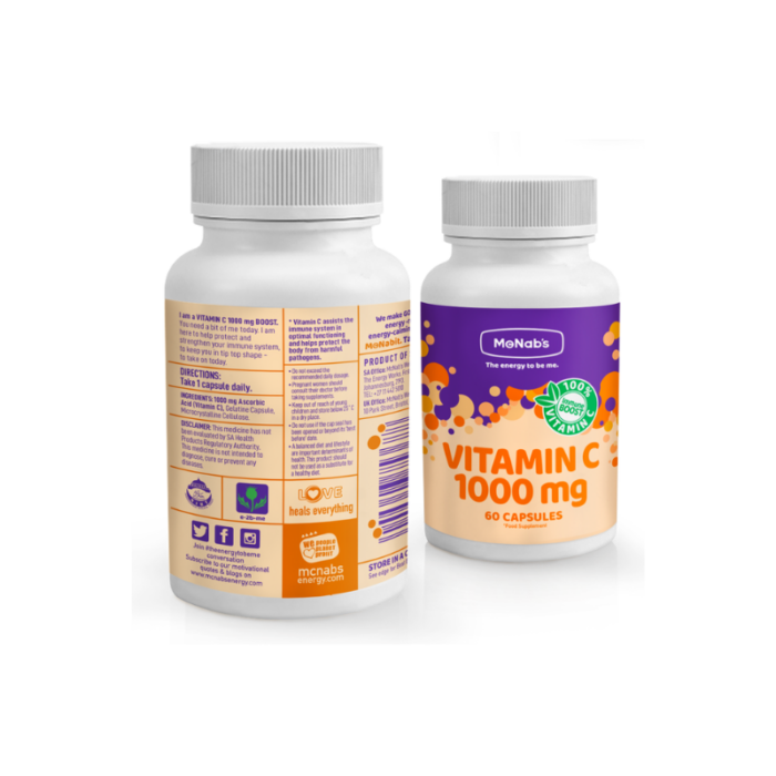 McNab's Vitamin C 1000mg – 60 Capsules