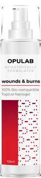 Opulab Wounds & Burns Nanogel125ml container