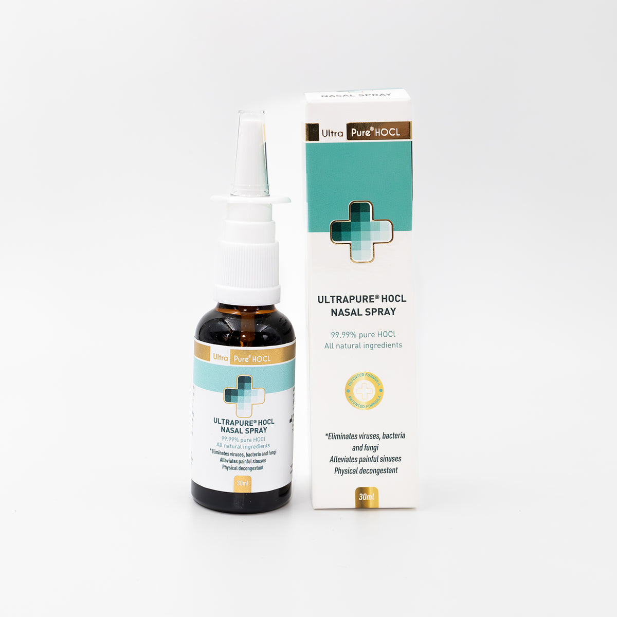 UltraPure HOCl Nasal Spray 30 ml bottle and box