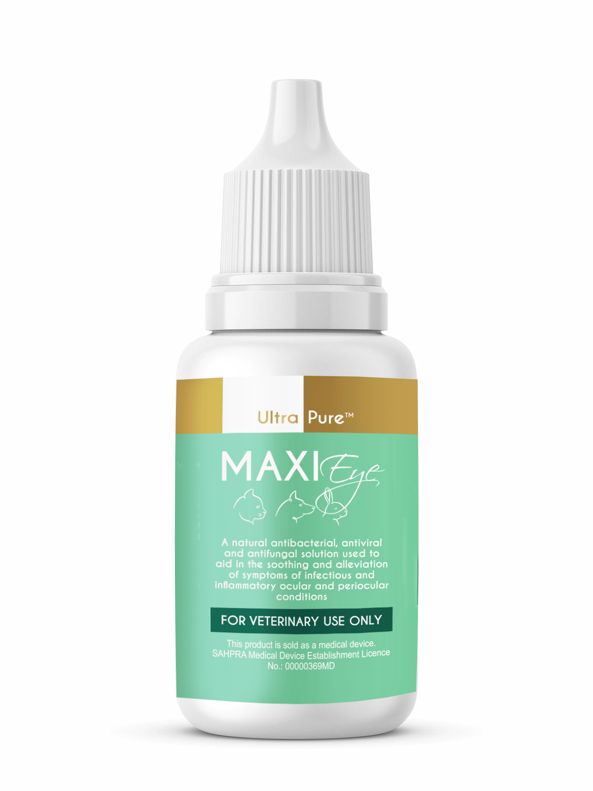 UltraPure MaxiEye veterinary eye solution, 50 ml presentation