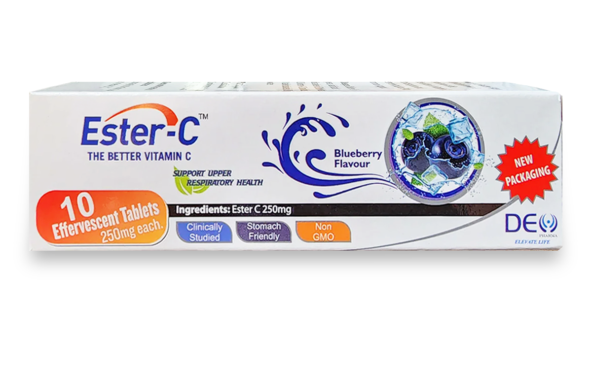 ESTER C Fizzie tabs 10s (Blueberry flavour)