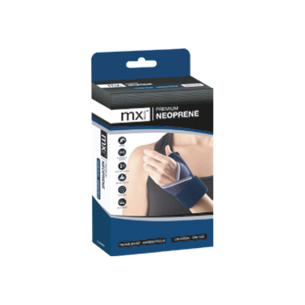 mx Health Premium Neoprene Thumb Splint – ambidextrous one-size packaging