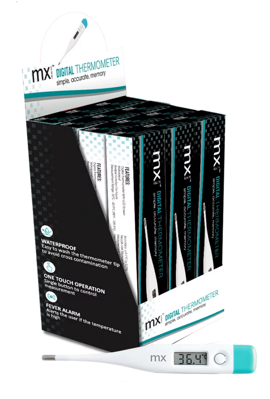 Medinox – mx™ Digital Thermometer | Pack of 12 – Shipper