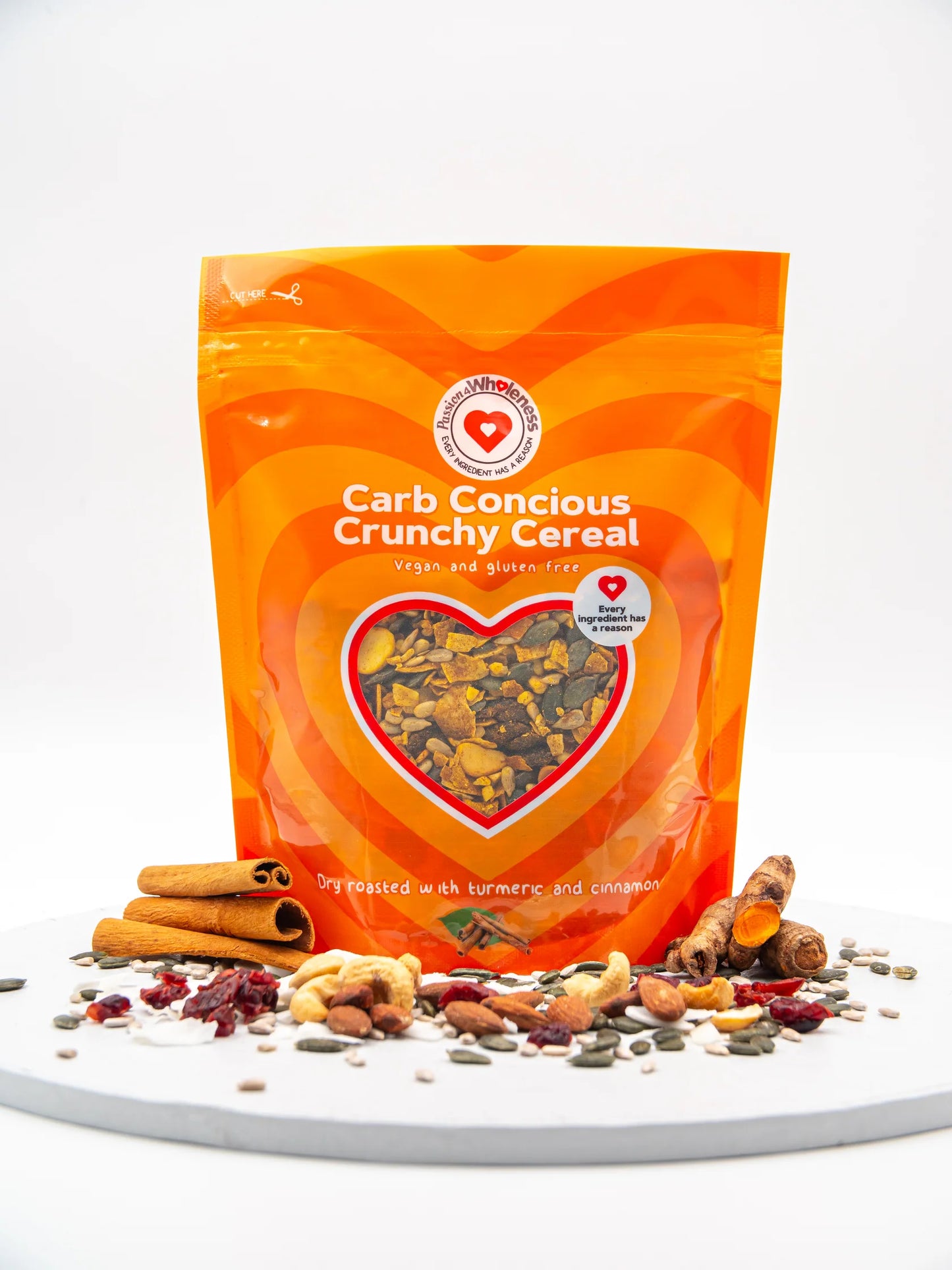 Carb Conscious Crunchy Muesli – Cinnamon and Turmeric 350g