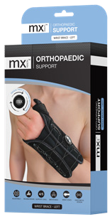 mx Health Orthopaedic Wrist Brace – Left packaging example