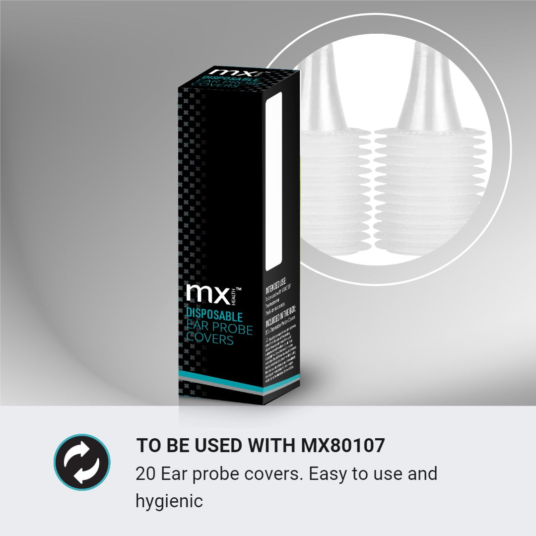 mx Health disposable ear probe covers | one pack of 20 for MX80107