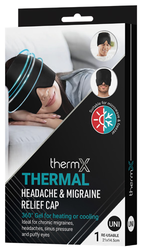 thermX Thermal Headache & Migraine Relief Cap – original supplier retail pack