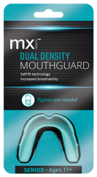 mx Health Dual Density Mouthguard – Senior packaging example