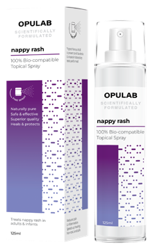 Opulab Nappy Rash Topical Spray125ml bottle and box