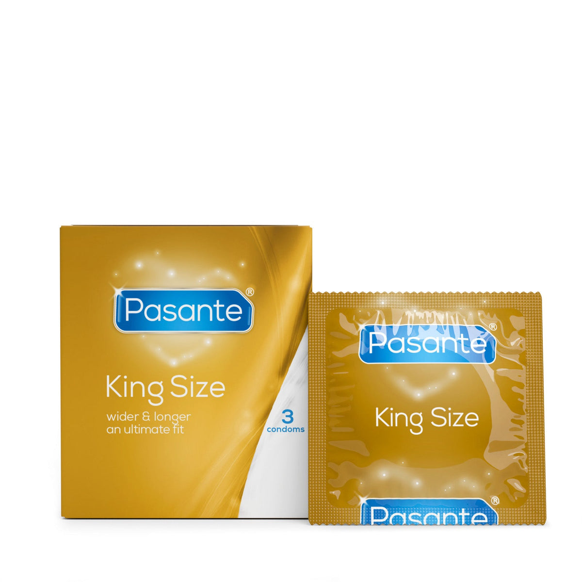 Pasante King Size condom retail box,3pack