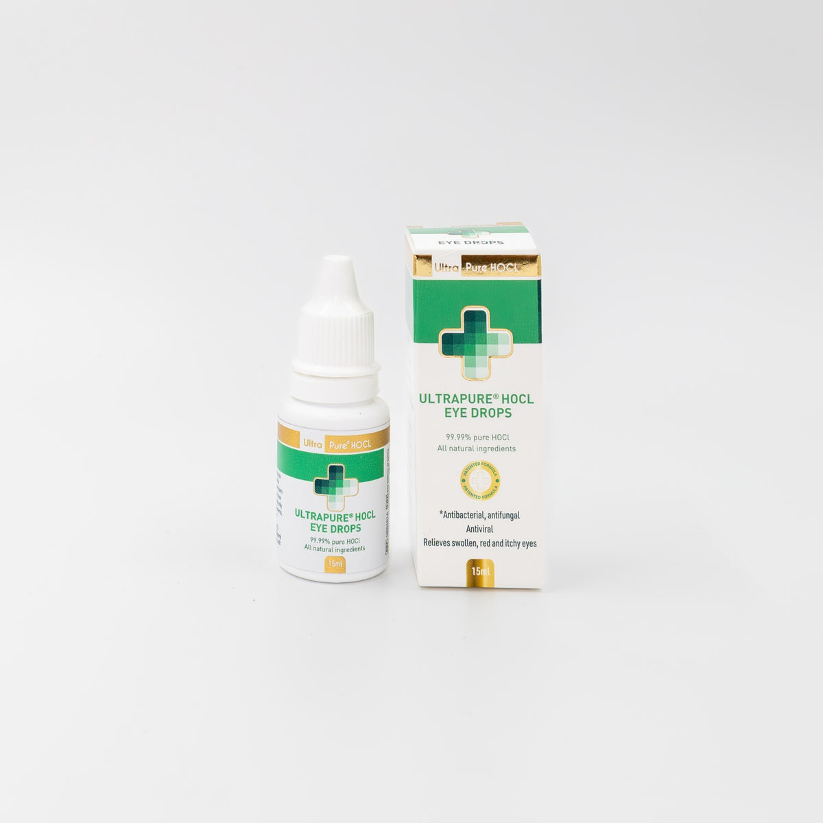 UltraPure HOCl Eye Drops 15 ml bottle and box