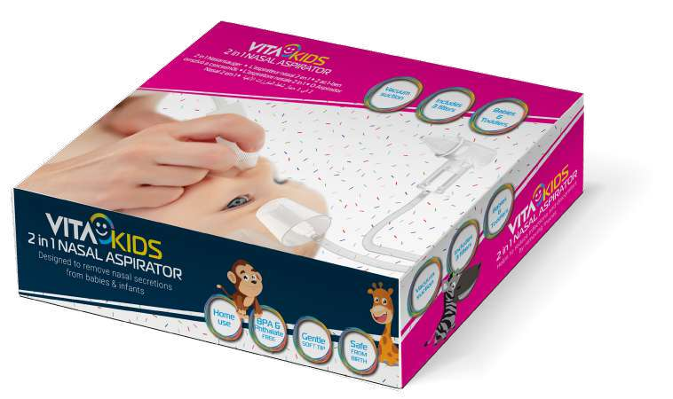 VitaKids 2-in-1 nasal aspirator retail box