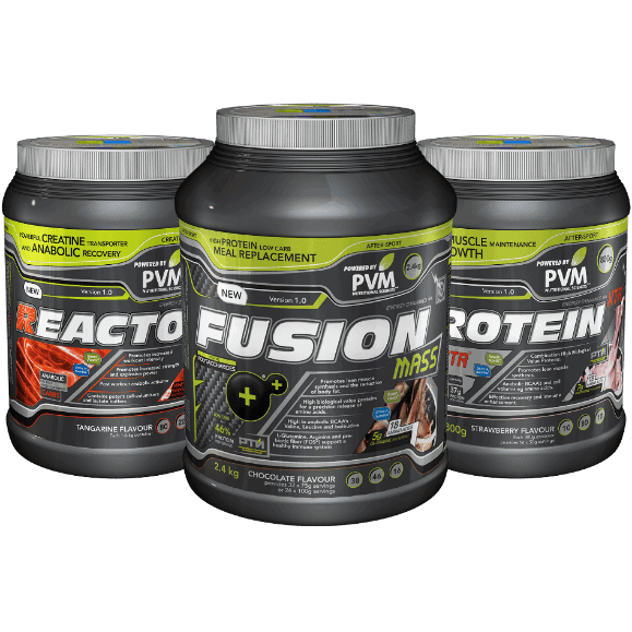 PVM Hypertrophy Bundle (Fusion Mass, Protein XTR & Reactor)