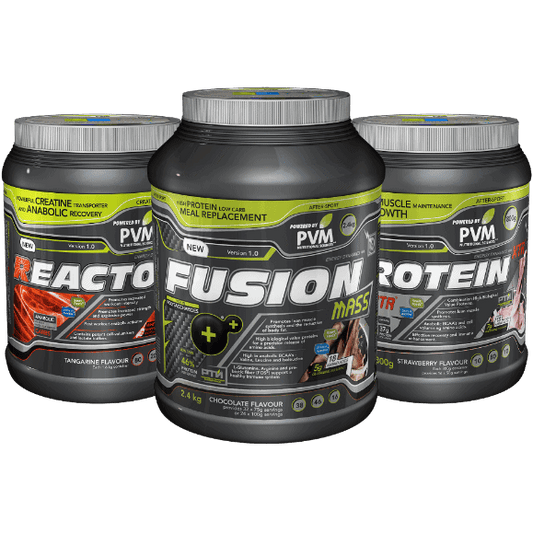 PVM Hypertrophy Bundle (Fusion Mass, Protein XTR & Reactor)